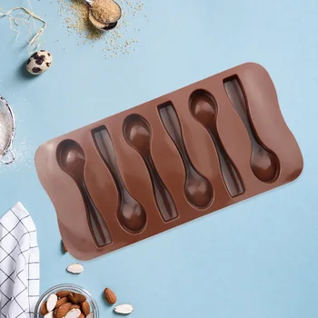 Non-stick Silikónové Čokoláda Formy Opakovane 3D Lyžice tvar Pečiva Biscuit Želé Tortu Formy Ľadu, Kuchyňa Dezert Nástroje
