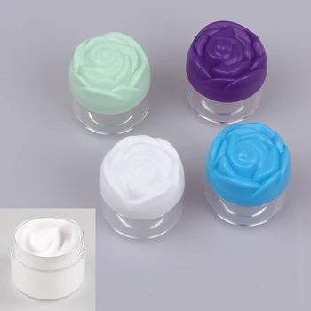 12pcs Prázdne 20 g Plastové Kozmetický Krém Kontajnerov S Rose Tvarované korunkových make-up Vzorky Pohárov Balzam na Pery Hrniec Jar