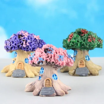 1PCS Umelé Stromy Rozprávková Záhrada Mini Rastliny Home Table Bonsai Dekor 3 Farby domček pre bábiky Miniatúr
