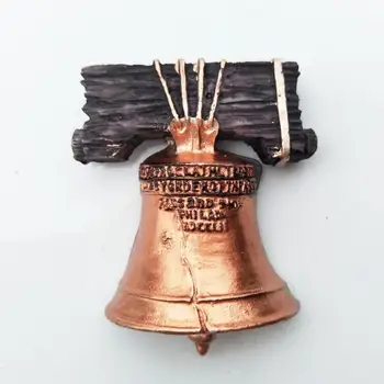 1Pcs Nové Kreatívne Liberty Bell Vo Philadelphii v USA Cestovnom ruchu obchod so 3D Živice Dekor Chladnička Magnet Plavidlá Darček Domova