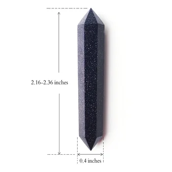 1pc 55-60 mm Prírodný Modrý Pieskovec Crystal Obelisk DT Prútik Reiki Liečenie Prívesok Náhrdelník Darček