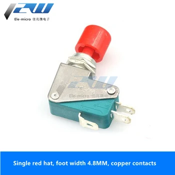 1pcs DS438-448 self-obnovenie malé inching tlačidlo micro switch s 12 mm medené kontakt zelená červená čiapka