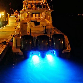 2 ks 42LED Loď Mozgov Ľahký Čln Zárubňa Svetlo Modrá Podvodné Pontón Morské Svetlo