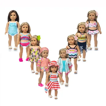 2021 Nové Módne Plavky vhodné pre Americké Dievča Bábiku Šaty, 18-palcové Bábiku , Vianočné Dievča, Darček(iba predávať oblečenie)