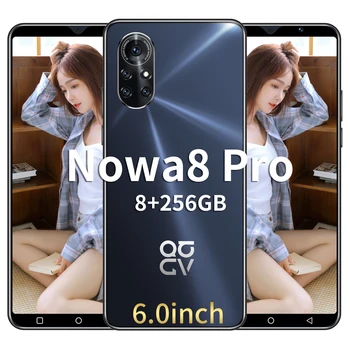 2021 Nové Nowa8 Pro Smartphone 6.0 Palcový Full Displej Deca Core 6800mAh 12 GB 512 gb diskom 4G 5G Siete Globálna Verzia Mobilného Telefónu Huawe