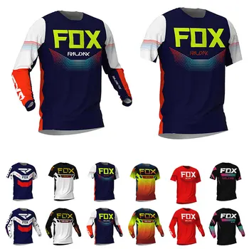 2021 Raudax Fox Priedušná Multicolor Jersey FXR Motocross jazda na Bicykli Mimo Cesty, Jazda na Bicykli MTB DH Mužov Racing Tričko s Dlhým Rukávom