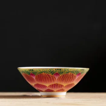 2ks/set Jingdezhen Čaj Nastaviť Porcelánovú Šálku Čaju Kungfu Teacup Master Teacup Osobné Jeden Pohár Pitnej Nástroj Kvetinový Teaware