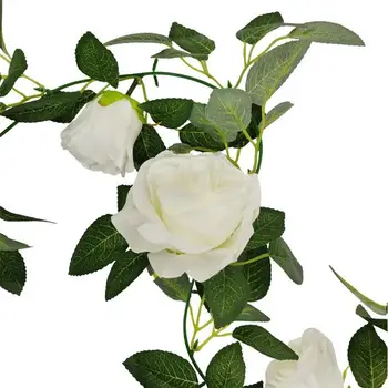 2m Umelé Ruže Viniča Visí Kvety Pre Dekorácie Ratan Falošné Rastliny Listy Garland Romantickú Svadbu Domova