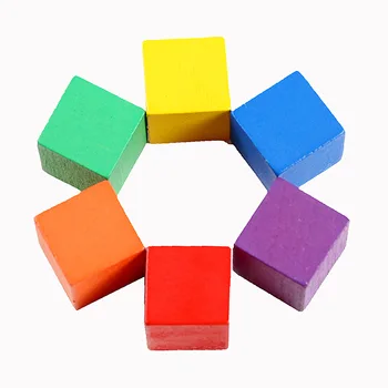 30/50/100ks Montessori hračky Farebné Drevené Kocky Bloky Prirodzené Farby dúhy stavebné Bloky rainbow stacker deti drevené hračky