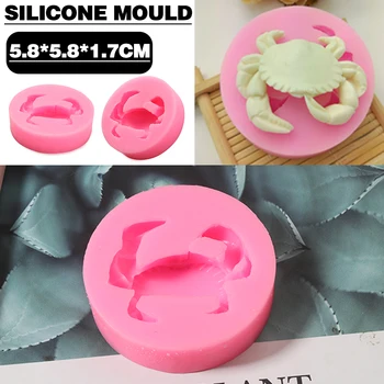 3D Krab Mydlo Siliocne Formy Cukru Fondant Čokoláda Plesne DIY Cupcake Jelly Candy Cake Decoration Kuchyňa Pečenie Nástroj Príslušenstvo