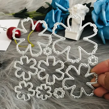 3D Kvet, list Rezanie Kovov Zomrie Scrapbooking Razba pečiatku na Kartu, Takže Šablóny Šablóny Album