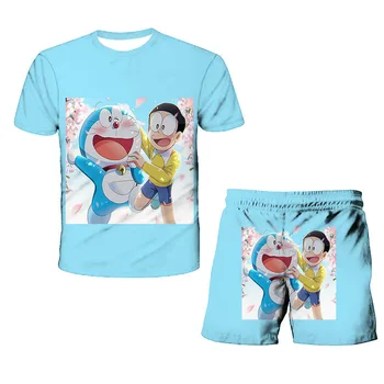 3D-Vytlačené T-Shirt Nastaviť chlapčeka T-Shirt Nastaviť chlapčeka T-Košele a Šortky 2 Kus Dievča, Chlapec Oblečenie Nohavice Nastaviť