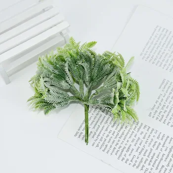 4Bunch Mini Zelený List Rastliny Umelé Falošné Rastlín Simulácia Papradie Trávy Mint Leaf DIY Domáce Garden Party Veniec Zápisník Dekor