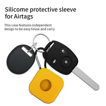 9 farieb Silikónové puzdro pre AirTags Anti-Stratil Ochranný Kryt s Kľúčom Hák Pre AirTags Anti-scratch Keychain Ochranné