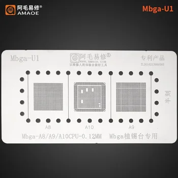 AMAOE Mbga-B2 pre iphone A8 A9 A10 A11 A12 A13 CPU Polohovaciu Dosku Ocele Oka Výsadbu Tin Odstrániť Lepidlo Platforma