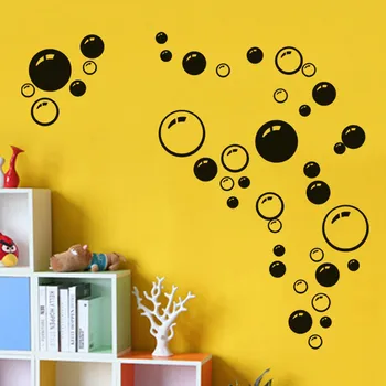 Bubliny Kruhu Odstrániteľné Tapety na Stenu Okno v Kúpeľni Nálepky Odtlačkový Domov DIY декор для дома decoracion hogar moderno