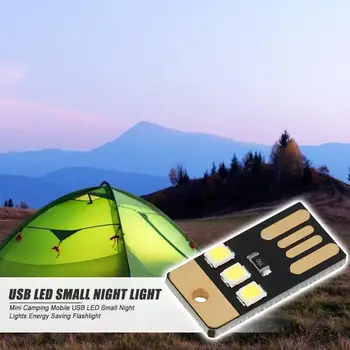 Camping Noc Turistika Stan na Čítanie Svetlo Mini Camping Mobile USB LED Malé Nočné Osvetlenie, Energeticky Úsporné Svietidlo LED Keychain Noc
