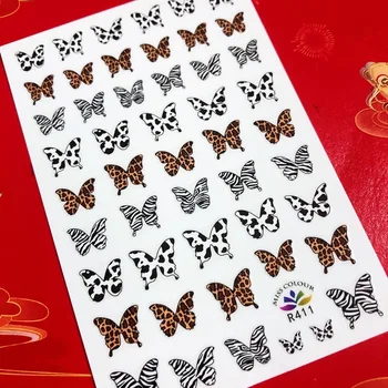 Cartoon 3D butterfly Späť lepidlo na Nechty, obtisky na Nechty, nálepky na Nechty, dekorácia, Nail art nástroj Nechtov ornamentCA009