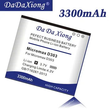 Da Da Xiong 3300mAh Micromax D303 Batérie pre Micromax D303 batérie telefónu