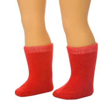 D&B Novú Bábiku Baby Ponožky pre 43 cm Americké Dievča Červené, Modré, Ružové a Biele Čistej Bavlny Novorodenca Bábika Ponožky Oblečenie, Dekorácie