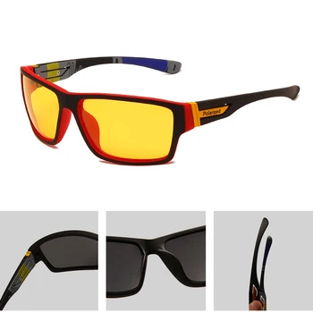 Dizajn značky Classic Mužov Polarizované slnečné Okuliare Retro Mužov Povlak Jazdy Slnečné okuliare UV400 Odtiene Okuliare Oculos de sol