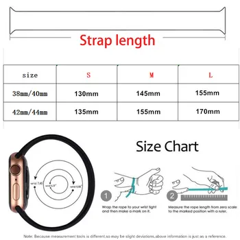 Elastický remienok pre iwatch 6 se 5 4 3 2 1 Pletená Sólo Slučky Nylon Watchband Popruh Náramok pre Apple Hodinky 44 mm 42mm 40 mm 38 mm