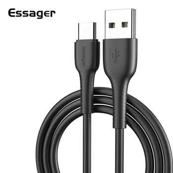 Essager USB C Typ C Kábel Pre Xiao Redmi Poznámka 10 Rýchle Nabíjanie Kábel USB-C Nabíjačku Mobilného Telefónu, Nabíjačky, Dátového Kábla 0,3 M 1M 2M