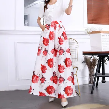 Falda con estampado Kvetinový Vintage para mujer, Túnica elegante de cintura alta, P20 Faldas con lunares
