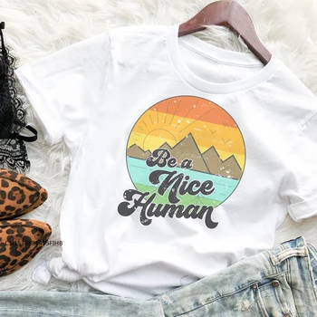 Farebné Pekný Ľudských T-Shirt Vintage Ženy Grafické Láskavosť Tričko Estetické Lete Kresťanskej Biblie Topy Tees Premium Textílie