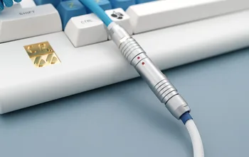 GeekCable Ručne vyrábané na Mieru Mechanickej Klávesnice Dátový Kábel Pre GMK Tému SP Keycap Line CA66 Modrá A Biela Colorway