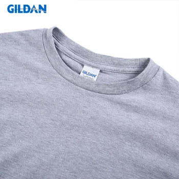 Gildan Značky Hot Predaj pánske Letné Bavlna T-Shirt Mužov Bežné Krátky Rukáv O-Neck T Shirt Pohodlné Pevné Farebné Topy Tees
