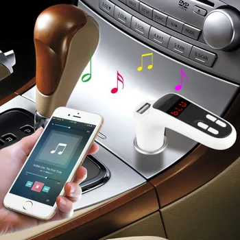 HORÚCE USB TF Karta podporuje Nabíjačku Bezdrôtová Súprava do Auta LCD displej, Hands-Free FM Vysielač, MP3 Prehrávač Hudby Mobilné Telefóny, Tablety