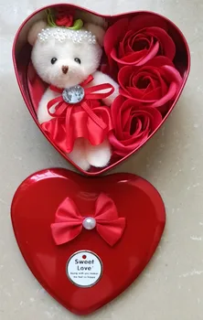 Hot predaj plyšáka hračky, kreslené plyšový Medvedík Bábika v Tvare Srdca darčeka Romantickú Svadbu Valentine darček