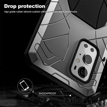 IMATCH Hliníka Kovové Silikónové Shockproof Kryt Pre Oneplus 9 9 Pro Kryt s Tvrdeného Skla Darček Prípade Ťažkých Protector