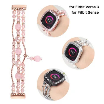 Jewelty Pásmo pre Fitbit Zmysel pre Ženy, Dievča, Náhradné Luxusný Elastický Pás Náramok pre Fitbit Naopak 3 Smart Hodinky Watchband