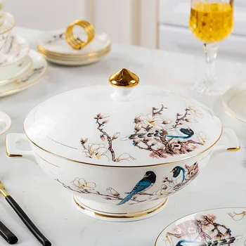 Jingdezhen kosti Čína 60 kuchynské dosky maľované zlato jedál nastaviť domácnosti svetlé Európskej darček