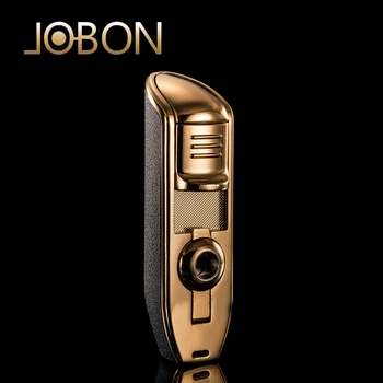 Jobon módne kovové luxusnom štýle ľahšia výroba fajčenie príslušenstva, trojitý jet plameň pre cigareta bez darčekovej krabičke