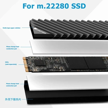 Jonsbo Chladiča M. 2 2280 NVMe SSD Tepla Disku Chladiacej Podložky Hliníkový Chladič Rozptyl Radiátor Thermal Pad m2 Desktop PC
