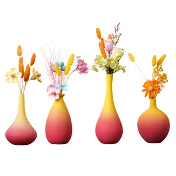 Keramická Váza Matný Hit Farba Váza Moderné Domáce Kancelárie Dekor Kreatívne Kvetinové Zloženie Sušené kvety Obývacia Izba Ornament