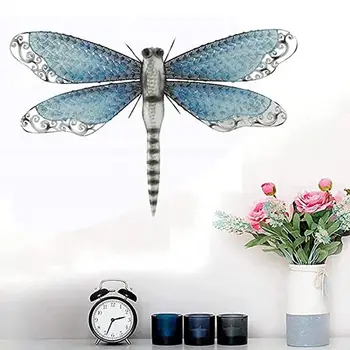 Kovový Motýľ Dragonfly Steny Výzdoba Domov 3D Realistické Dragonfly Zavesenie na Stenu Umenie Ornament Na Záhrade, na Dvore Balkón Obývacia Izba