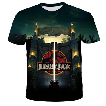 Letné Deti Jurský Park T-shirt 3D Tlač T-shirt Bežné Zábavné Dinosaura Mikina Pohode Chlapci a Dievčatá T-shirt 2021 Nový Začiatok