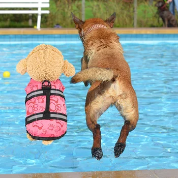 Letné Pes Plávať Život Preserver Bunda Vesta Oblečenie Vonkajšie Spoločenské Šteňa Plavky Priedušná Pohodlné Bezpečnosti Plávanie Oblek