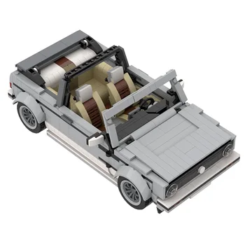 MOC Klasické Športy, Golf MK1 Kabriolet Otvorenom Aute Stavebné Bloky Mesto Racer Supercar Model Tehly Hračky Dekor Kolekcia Dary
