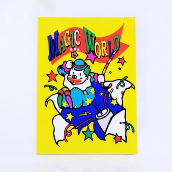 Magic Cartoon Sfarbenie Knihu Čarovný Trik, Žltá Stredne Zblízka Street Magic Rekvizity Deti Magic Puzzle Ilúzie Hračka