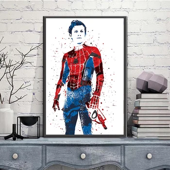Marvel Tlače Superhrdina Akvarel Plátno na Maľovanie Spiderman Plagáty a Tlačí na Steny Umelecké Plátno Domova Detí Dary