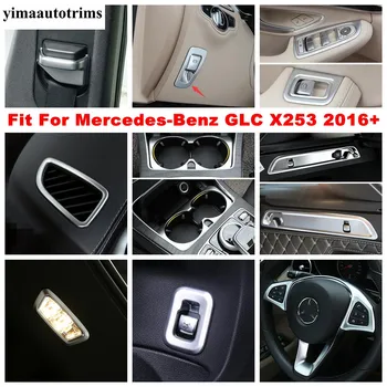 Matný Doplnky Pre Mercedes-Benz GLC X253 2016 - 2021 Zadné Sedadla Tlačidlo Rám /Voda Držiak Krytu Výbava Interiéru