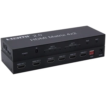 Matriz HDMI 2.0 4x2 4K, Matriz HDMI 4x4.2x4com HDMI 2x2, Interruptor Matriz de 4 v 2 Deliteľ 4K 60Hz HDCP 4.4