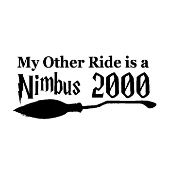 Moja druhá Jazda Je Nimbus 2000, Auto Nálepky, Zábavné Nepremokavé, Reflexné Vinyl Osobnosti Auto Príslušenstvo PVC Otlačkom,15 cm*7 cm