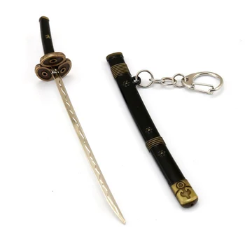 Móda Katana Keychain Odnímateľný Prívesok Keyrings Cosplay Zoro Japonský Zbraň Kľúča Držiteľa Šperky, Darček Pre Fanúšikov Kresleného