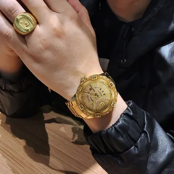 NAVIFORCE Módne Gold Luxusné Hodinky pre Mužov Vojenské Športové Nepremokavé Človek Pozerať Dátum Muž Hodiny, Náramkové hodinky Relogio Masculino